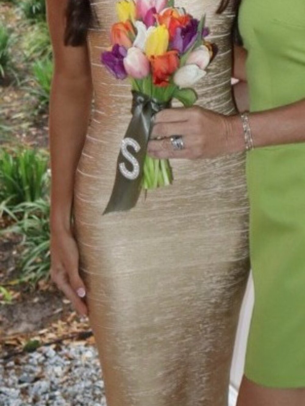 House of CB The OG' Gold Bandage Maxi Dress Size XS - Picture 4 of 4